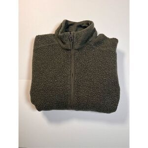 Lululemon Men Tundra Trek 1/2 Zip OliveGreen Size Medium M3BT0S Wool Silk Blend